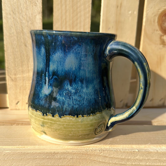 Blue and green float mug