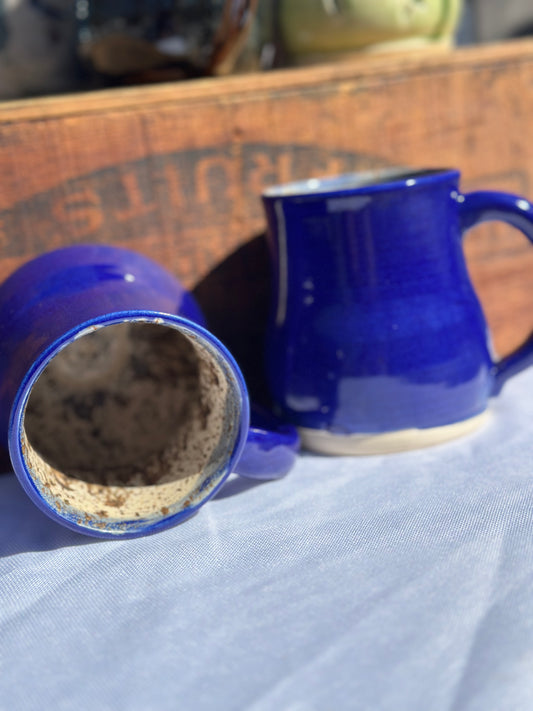 Blue Wood Mug
